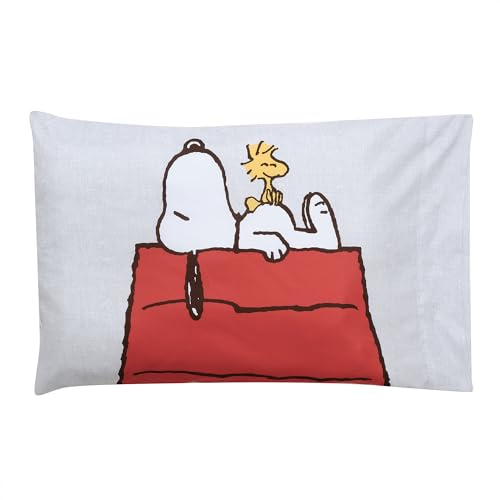 Image of Bedtime Originals Snoopy Love 4-Piece Toddler Bedding Set - Gray /Red /White