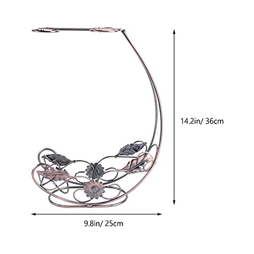 Soporte elegante de hierro para botellas y copas de vino miniatura 7