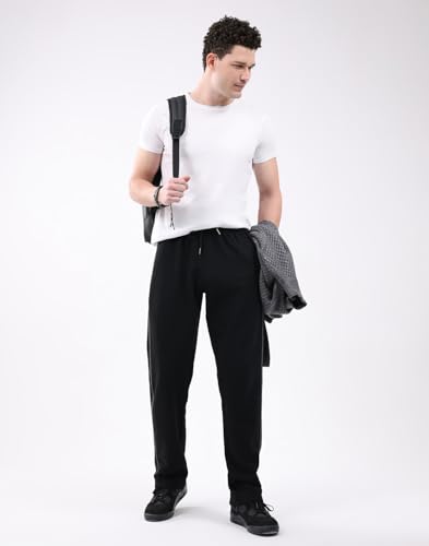 Image of Monte Carlo Men's Regular Fit Solid Track Pants | Drawstring Closure | Side Pocket Sports Lower | Comfortable & Stylish Lower for Men's