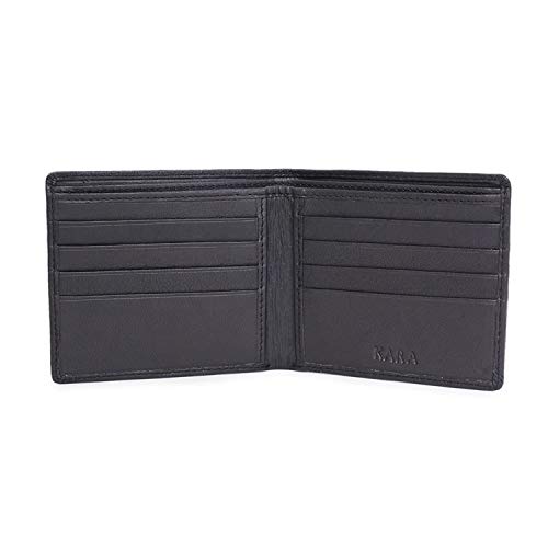 Image of KARA Brown Men's Nappa Leather Bifold Wallet | Slim Genuine Leather Wallet with 8 Card Holder Slots | Compact Everyday Wallet for Office, Travel, Gifting and Daily Use | A Great Gift for Him