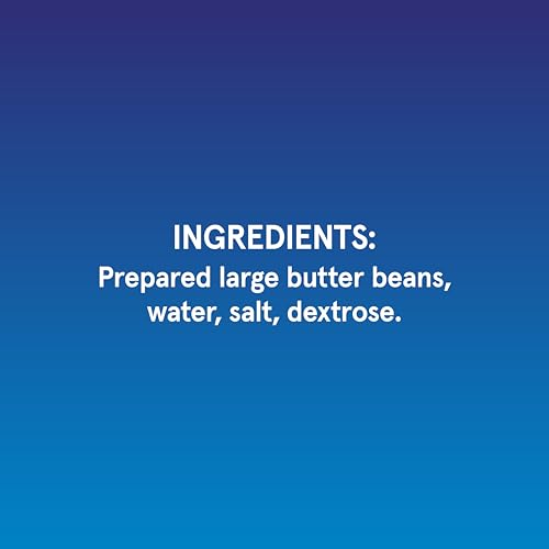 Image of BUSH'S BEST 16 oz Canned Large Butter Beans, Source of Plant Based Protein and Fiber, Low Fat, Gluten Free, (Pack of 12)
