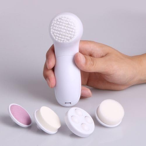 Volt in 5 in 1 face massage machine for facials - Exfoliator Electric Massage Machine Care Cleanser, Smuting and Portable Message Kit for Smuting and Glowing, Body Beauty Skin Cleaner for Women - Multicolor Volt in 5 in 1 face massage machine for facials - Exfoliator Electric Massage Machine Care Cleanser, Smuting and Portable Message Kit for Smuting and Glowing, Body Beauty Skin Cleaner for Women - Multicolor