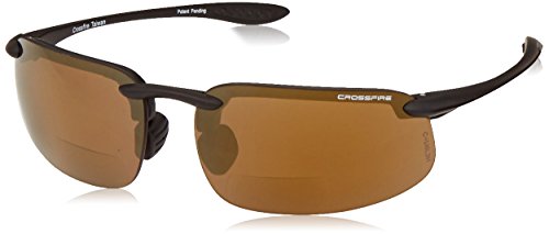 Crossfire Safety Glasses, bronze 2.5 diopter, One Size, 216125