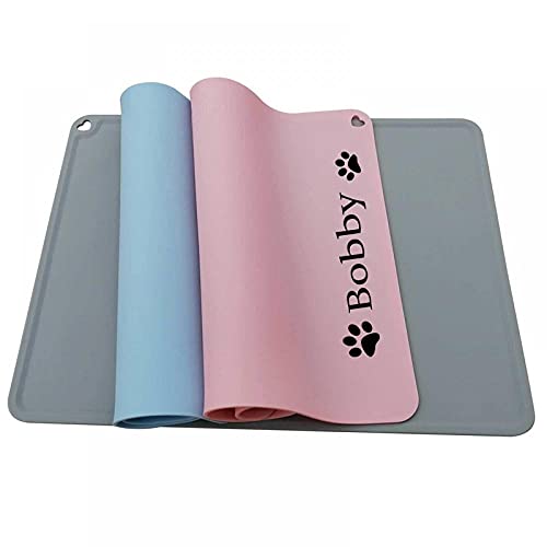 Tapis de gamelle imperméable et absorbant napperon lavable sur mesure pour nourriture chat - 7