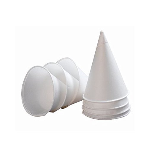 4oz Disposable Individual Roll Rim Paper Cones Cups for Water Cooler 200 - 5000 (5000 Cones) by Water Cones