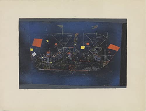 Tableau Paul Klee le bateau d'aventure affiche abstraite 60x90cm pour chambre