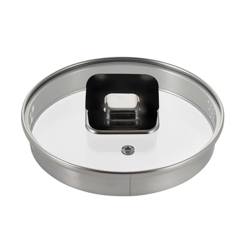 NutriChef 3.1 Quart Saucepan Pot-See-Through Tempered Glass Lids, Works with Model: NCCWSTKBLK (Black), One Size