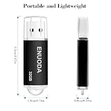 ENUODA Pendrive USB 32GB 2 sztuki, USB 2.0 Flash Drive, pamięć flash USB do przechowywania danych z podświetleniem LED (Czarny Złoto)