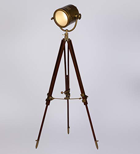 Image of Modern Metal Floor Lamp for Living Room, Bedroom & Office | 132 cm Tall Standing Lamp with 25.5 cm Decorative Shade & 20 cm Stable Base | Minimalist Corner Light for Home Decor | Yellow Finish