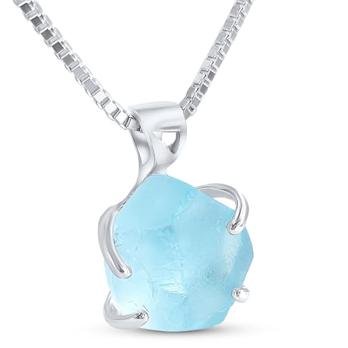Genuine raw topaz pendant chain...