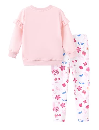 Image of Disney Frozen Minnie Mouse Stitch Princess Fall Toddler Girl Outfit 2 Piece Girl Clothes Long Sleeve Sweatshirt and Leggings