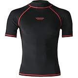 VAXPOT(バックスポット) ラッシュガード 半袖 【UPF50+ UVカット加工済】 VA-4010 BK/RD 男性用L(L)