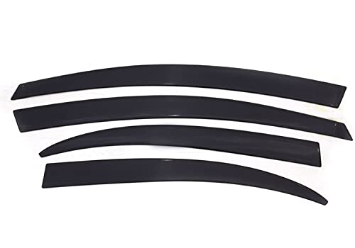 RAMPAGE PRODUCTS Low Profile Ventvisor for Jeep Wrangler JK | 4-Piece Set, ABS Thermoplastic, Matte Black | 38434 | Fits 2007-2018 Jeep Wrangler JKU 4-Door
