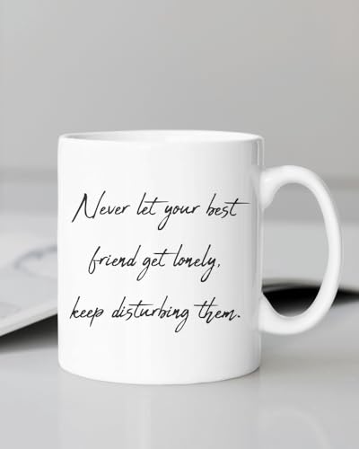 Image of Funny Bestie with Friendship Quotes Printed 325 ml Ceramic Coffee Mug /Tea Cup Gift for Girls, Best Friends, Sister Mom, Wife, Girlfriend 325 ml (Front Back-22)