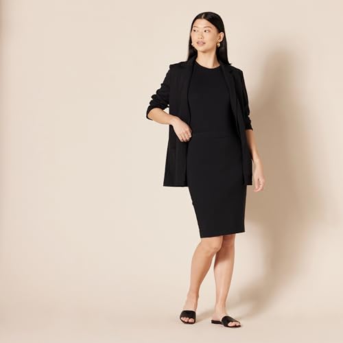 Amazon Essentials Women's Ponte Pull-On Above The Knee Fitted Pencil Skirt4