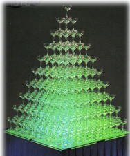 Amazon｜シャンパンタワー7段セット グラス144個 トレー付｜シャンパン