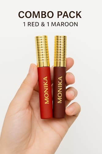 Image of Liquid Jewel Sindhoor Combo Pack (10ml & 9ml) - 1 Red & 1 Maroon | Long-Lasting, Smudge-Proof, Quick-Dry Kumkum | Bridal & Daily | Combo Offer
