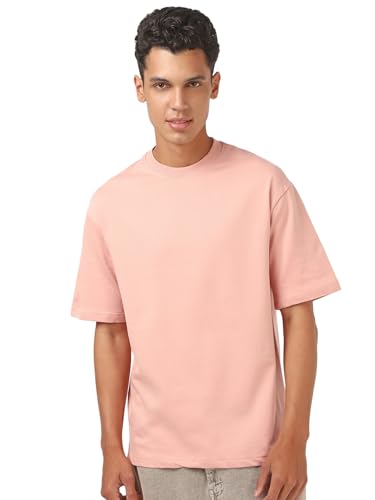 T-shirt éponge surdimensionné homme col rond coton lourd Bewakoof