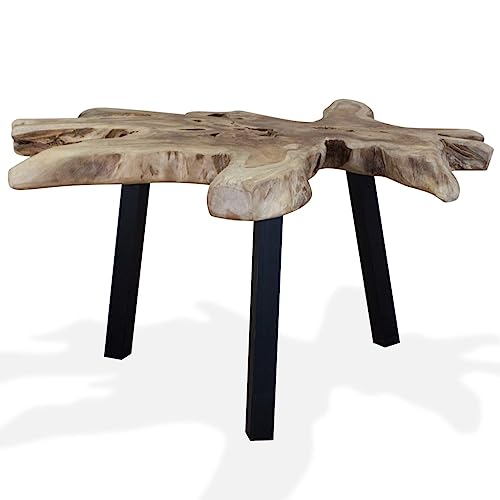 Table basse teck meuble salon polyvalent plateau rangement canapé - 6