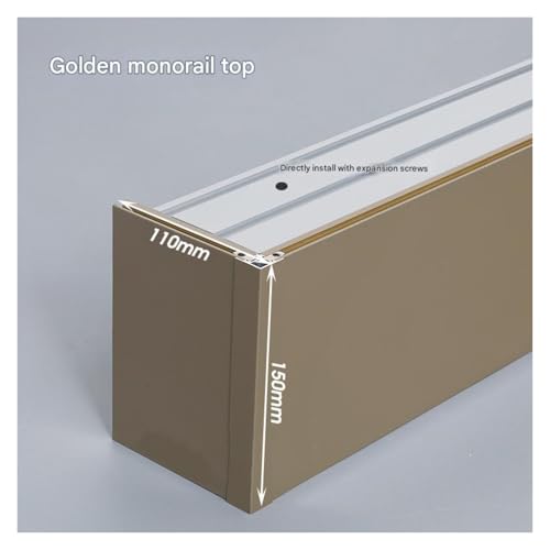 Cornisa de cortina de pared para salones modernos con ventanales altos 2