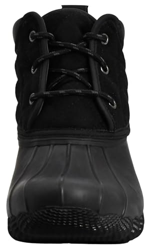 Skechers Women's Pond-Lil Puddles-Mid Quilted Lace Up Duck Boot with Waterproof Outsole Rain2