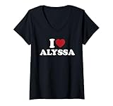 Photo Gallery donna i love alyssa, i heart alyssa cuore rosso maglietta con collo a v Photo Gallery donna i love alyssa, i heart alyssa cuore rosso maglietta con collo a v