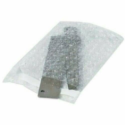 Supply Air 4x5.5 Bubble Out Pouches Clear Polyethylene Self Seal Cushioning Bags 25 Pack 0.25 Inch Bubble Cells