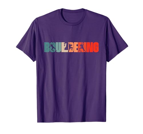 Retro Boulderer Climbing Sports Vintage Bouldering T-Shirt