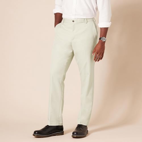 Amazon Essentials Men's Slim-Fit Flat-Front Dress Pant, Stone, 42W x 28L - Thumbnail 5