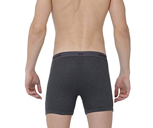 Image of Levi's 001 Classic Boxer Brief for Men | 100% Pure Cotton | Solid | Mid-Rise Men's Underwear | Anti-Roll Waistband | Durable Comfort with Extra Supportive Gusset | Functional Fly | Pack of 2