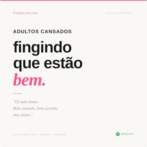 Adultos cansados fingindo que est&atilde;o bem.