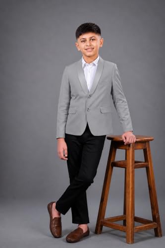 Image of SaintX Boys Premium Tuxedo Blazer (1 to 14 Years) | Prince Charming Formal Wear Collection for Kids & Boys | Fully Lined | Shawl Collar | Slim Fit | Royale Luxury Wear