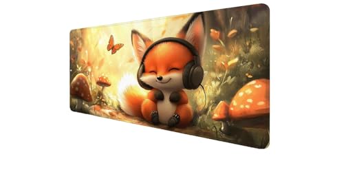 Tapis souris XXL champignon pour décorer un bureau d'ordinateur chaleureux