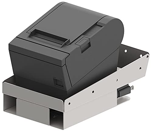 Image of Stainless Steel Printer Tray (for POS and KDS Printer, Point of Sale and Kitchen Display, Mounts to Wall or Shelf Edge) (Storage Compartment)