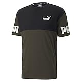 Camiseta Puma Power Colorblock Tee Forest Night