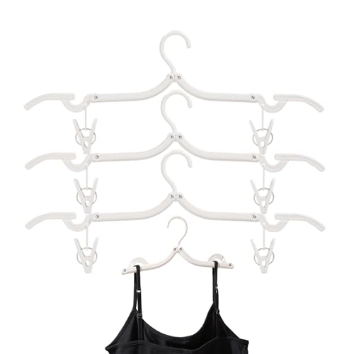 Percha plegable para ropa – Perchas plegables para viajes con clips, organizador de armario, estante de secado de ropa antideslizante para , camping, dormitorio, avión, vacaciones, apartamento