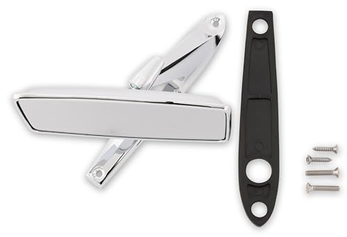 Scott Drake Outside Mirror with Standard Glass in a Chrome Finish for Left or Right Side, Compatible with 1967-1973 Ford Mustang, Model C7AZ-17696-A