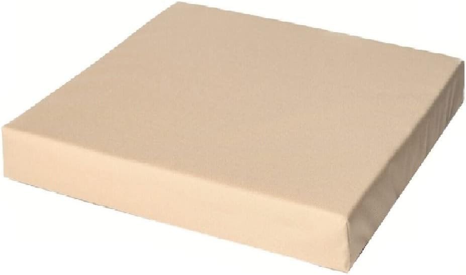 Pinkfairy Water-Resistant Seat Pad 4cm Thick Garden Rattan Furniture Outdoor Indoor Foam Filled Cushion With Removable Fabric Zipper Cover (Sand, 40 x 40cm / 16" x 16") โ image 1