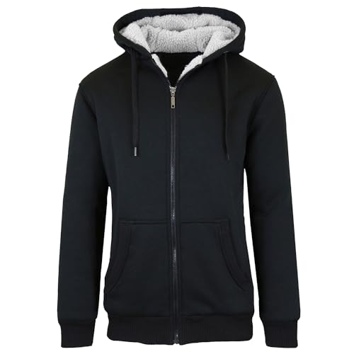 Galaxy by Harvic Men's Heavyweight Sherpa Fleece-Lined Zip Hoodie (Singles & 2-Pack)