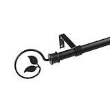 cortina hojas ikea Barra de cortina extensible fabricada con barra de acero tubular de 16mm. y 19 mm. Lacada en color negro. Textura lisa. Diseño de los terminales en hojas con formato de tapón. Dispone de soportes en escuadra para ser anclada a la pared o al techo. Medidas del soporte: 9,8x2x4,5 cm. Contiene: barra, terminales, soportes, tornillería e instrucciones de montaje. Disponible en 2 medidas extensibles: de 122 a 211 160 a 300 cm.