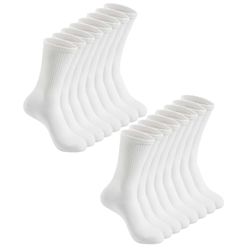 Image of HAVE A TREE 3-12 Pairs Womens Crew Lightweight Thin Calf Socks Size 6-11 | Lightweight thin crew calf socks for women, soft breathable comfort, perfect fit, durable everyday wear at great value.