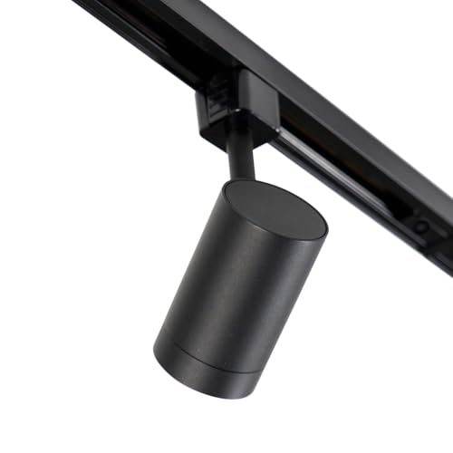 QAZQA - Modern Modernes 1-Phasen-Schienensystem Komplettset I Spotlight I Deckenspot I Deckenstrahler I Strahler mit 10 Spot I Spotlight I Deckenspot I Deckenstrahler I Strahler I Lampe I Leuchtes sch