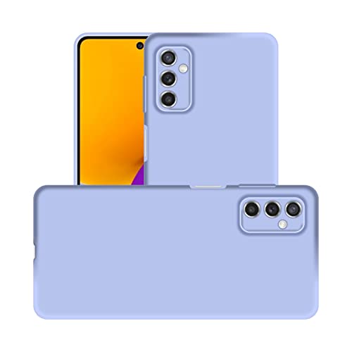 Image of Case Creation Liquid TPU Silicone Cover for Samsung M52 5G Soft Case,Anti-Dirty Slim Case Frosted Matte TPU Raised Bezel (Splash of Color) Back Case Cover for Samsung Galaxy M52 5G -Light Purple