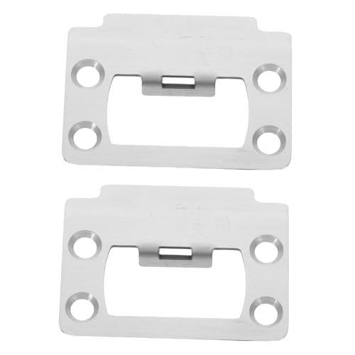 Luxshiny 1 Ensemble Plaque de Renfort Inoxydable pour Gâche de Porte Protection de Serrure de Vis Longues Vis Courtes