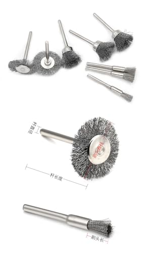 Image of Wire Buffing Wheel Brush Set, Polish Brush Pen Brushes Set Kit Polish Clean Tools (Brush 3 Sizes 15PCS)