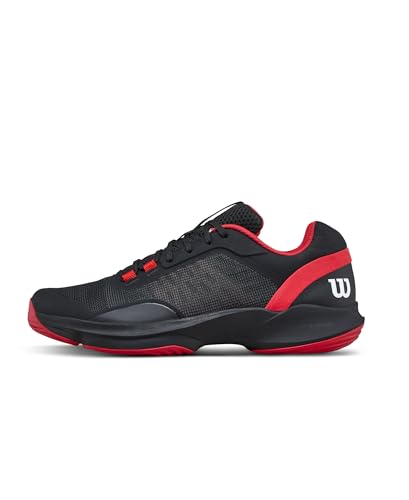 WILSON Hurakn Pro V2 Men's Padel Shoe - Black/Infrared/Clear White, Size 13