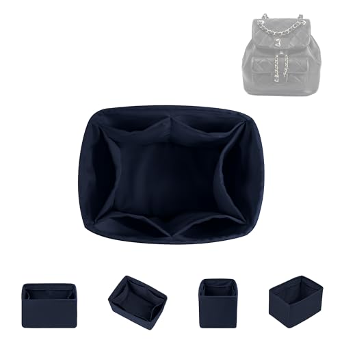 Image of DGAZ Silk Purse Organizer Insert Fits Chanel Duma Bags,Silky Smooth Bag Organizer,Luxury Handbag & Tote Shaper(Blue nuit,22A /22C /23C /24P Small)