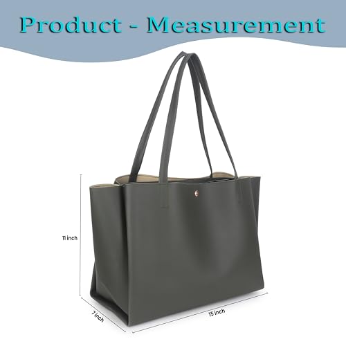 Image of Pure Vegan Leather Tote Bag for Women, Fully Embossed, Handbag, Shoulder Bag, Black