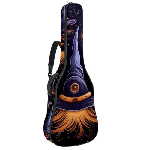Housse de guitare acoustique Halloween sac étanche pour basse classique avec poches