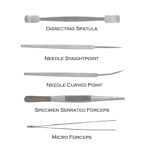 Forgesy 26 Pcs Advanced Dissection Kit - Premium Quality Stainless Steel Tools for Dissecting Frogs etc - Best for Biology/Anatomy/Botany and Veterinary Students or Teachers with Case